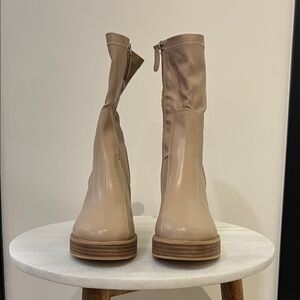 Oasis Tan Heeled Boots
